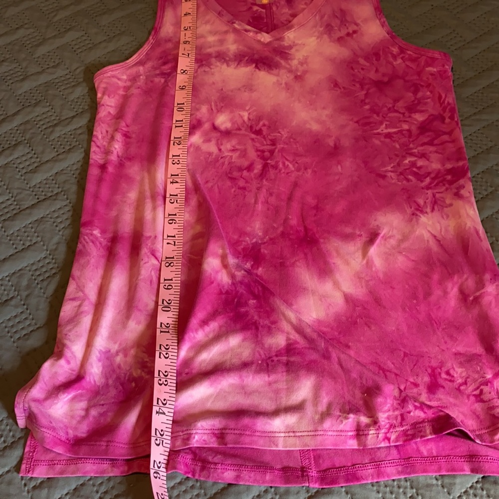 Pink Tye Dye Athletic Tank Top - Small - Picture 6 of 9